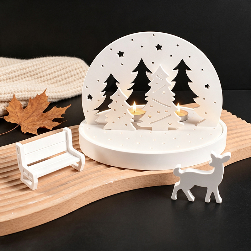 Candle Lighter - Kerst-Eland Theelicht Houder Siliconen Molds, 3D