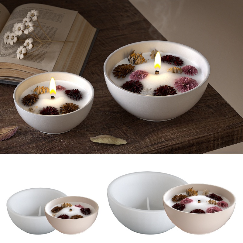 Candle Containers - Ronde Kaars Kom Beton Siliconen Mal